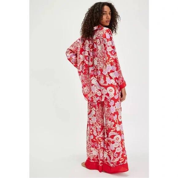 Free People Red Floral Pajama Set - Picture 2 of 11
